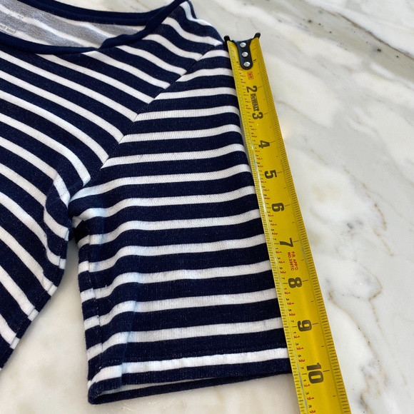 MAJESTIC PARIS FOR NEIMAN MARCUS MARINE MILK STRIPED DRESS SIZE 1 / XS - Picture 11 of 16